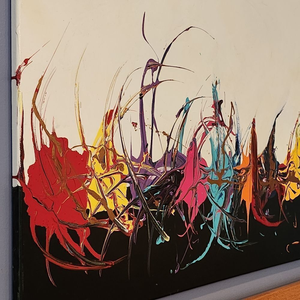 Abstract Multicolor Canvas Art - Picture 4 of 4